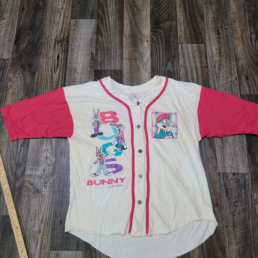 Sun Sportswear Looney Tunes Hip Hop Women's Jersey Medium (Dye Bled) Bugs Bunny